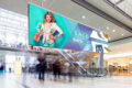 led werbung av technik shopping mall einkaufszentrum.