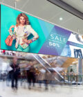 led werbung av technik shopping mall einkaufszentrum.